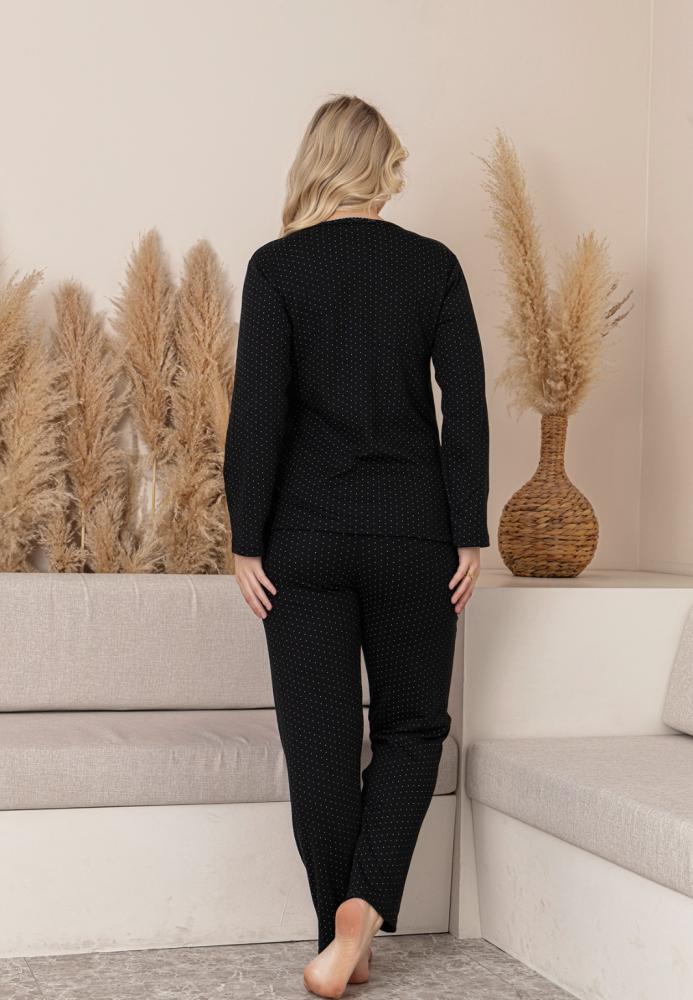 Pijama dama,vătuită,maneca lunga si pantaloni lungi,En-gros